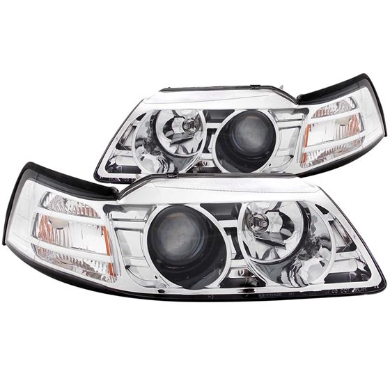 ANZO 1999-2004 Ford Mustang Projector Headlights C