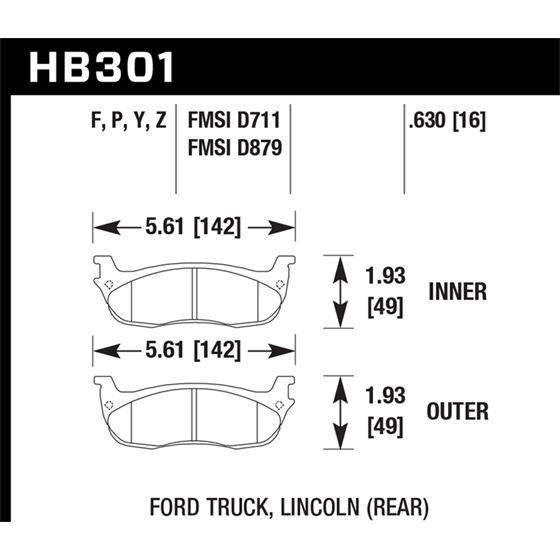 Hawk Performance HPS 5.0 Brake Pads (HB301B.630)
