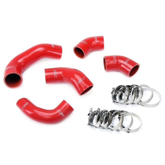 HPS Red Reinforced Silicone Intercooler Hose Kit f