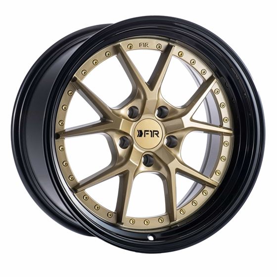 F1R F105 17x8.5 - Gold/ Black Lip Wheel-3