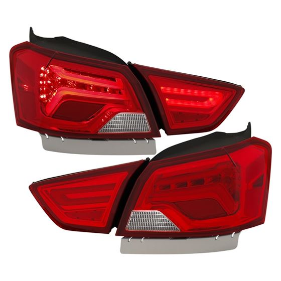 Anzo LED Taillights Red/Clear Lens; Pair (321346)