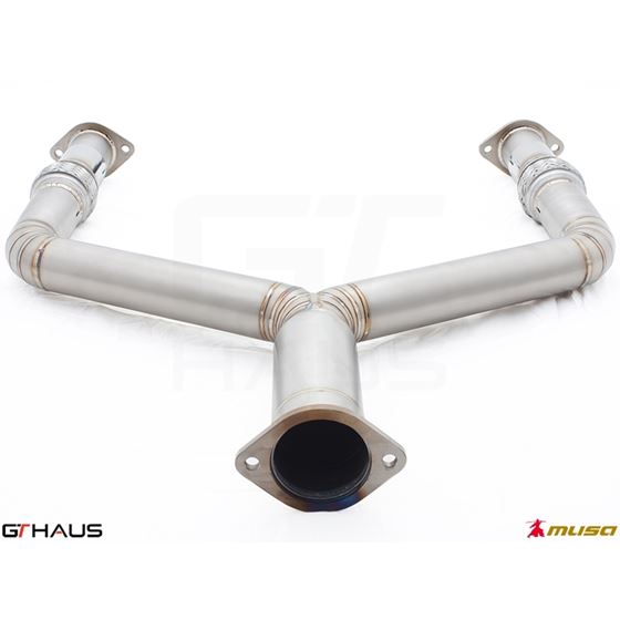 GTHAUS Front Y-Pipe Collector Section- Titanium-3