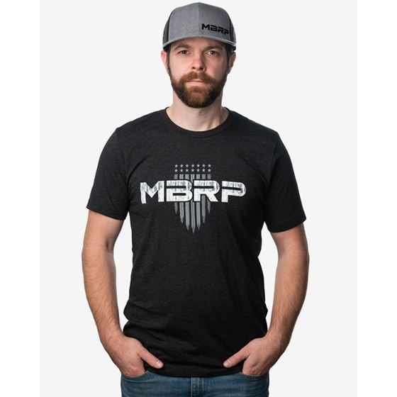 MBRP T-Shirt. Shield Logo. Grey. XL (A6280)