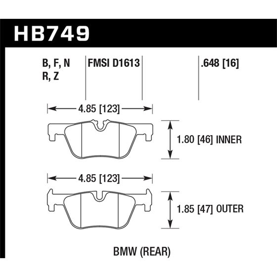 Hawk Performance DTC-70 Brake Pads (HB749U.648)