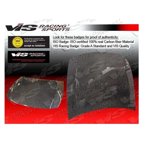 VIS Racing OEM Style Black Carbon Fiber Hood