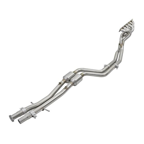 aFe Power Twisted Steel Long Tube Header Mid Pipe