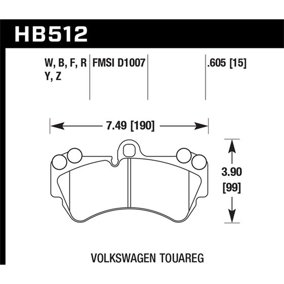 Hawk Performance HPS Brake Pads (HB512F.605)