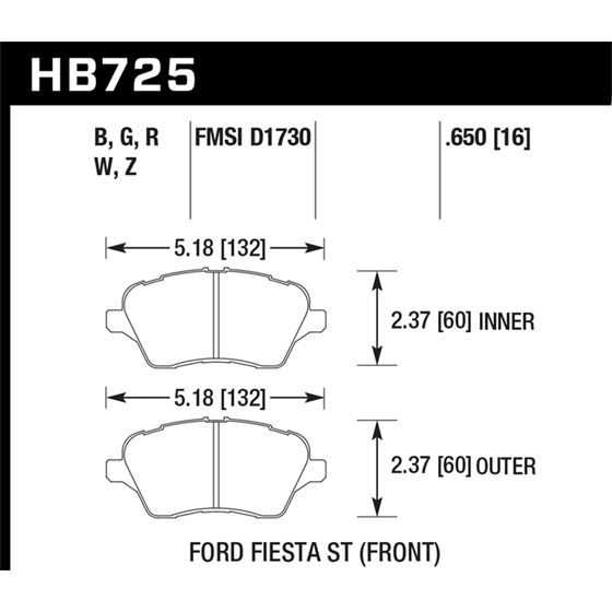 Hawk Performance DTC-30 Brake Pads (HB725W.650)