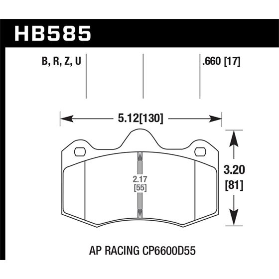 Hawk Performance DTC-70 Disc Brake Pad (HB585U.660