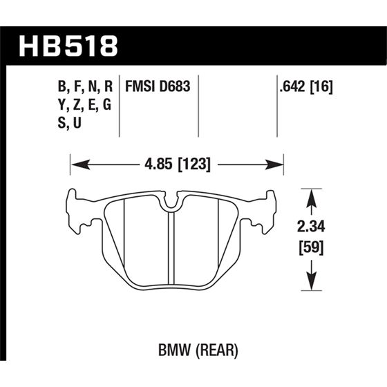 Hawk Performance HPS 5.0 Brake Pads (HB518B.642)