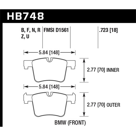 Hawk Performance HPS 5.0 Brake Pads (HB748B.723)