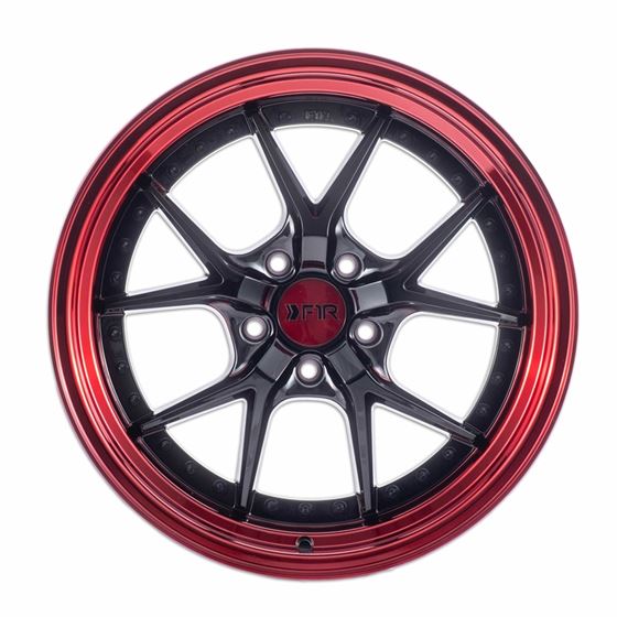 F1R F105 19x10.5 - Gloss Black/ Red Lip Wheel