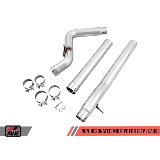 AWE Non-Resonated Mid Pipe for Jeep JK/JKU 3.6L-3