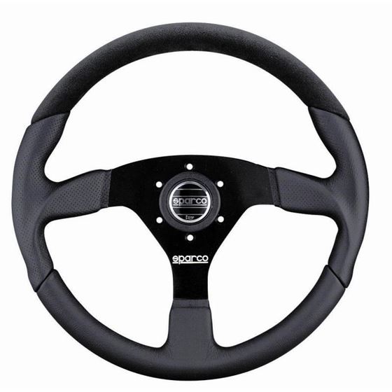Sparco L505 Racing Steering Wheel, Black Suede (01
