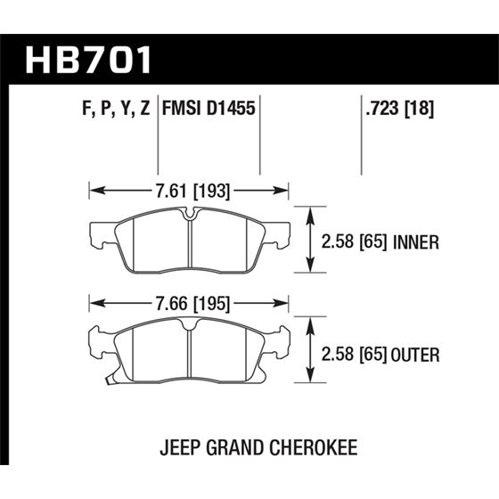 Hawk Performance Super Duty Brake Pads (HB701P.723