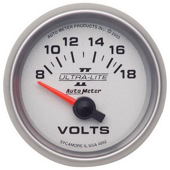 AutoMeter Ultra-Lite II 52mm 8-18 Volt Short Sweep