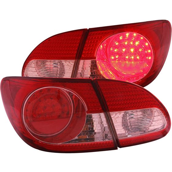 ANZO 2003-2008 Toyota Corolla LED Taillights Red C