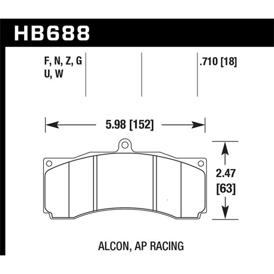 Hawk Performance DTC-30 Disc Brake Pad (HB688W.710