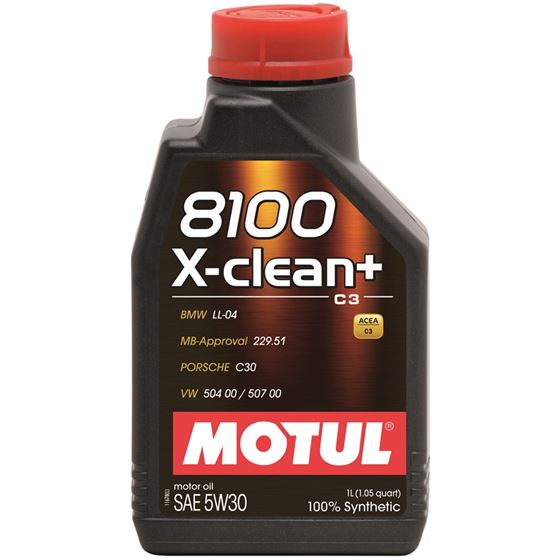 Motul 8100 X-CLEAN + 5W30 1L Synthetic Engine Oil