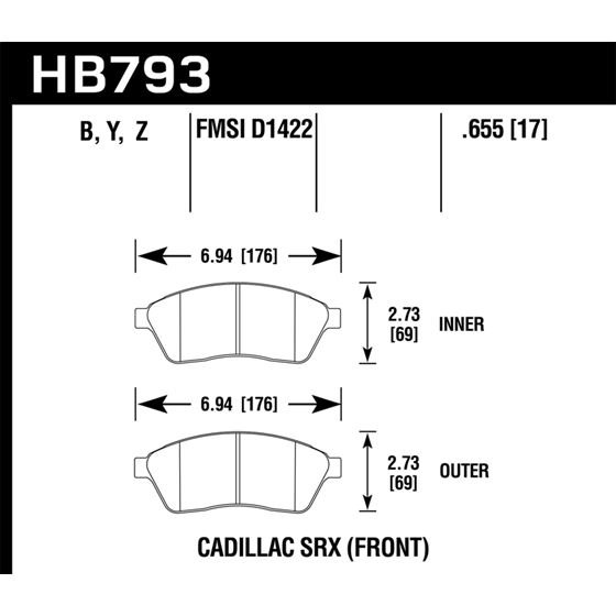 Hawk Performance LTS Brake Pads (HB793Y.655)