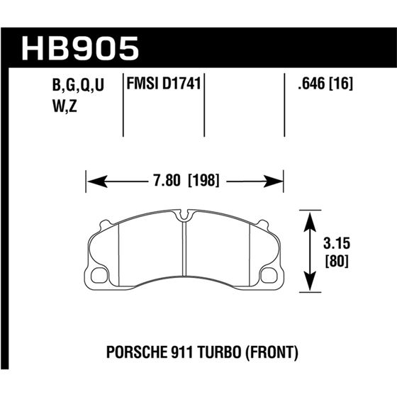 Hawk Performance DTC-30 Brake Pads (HB905W.646)