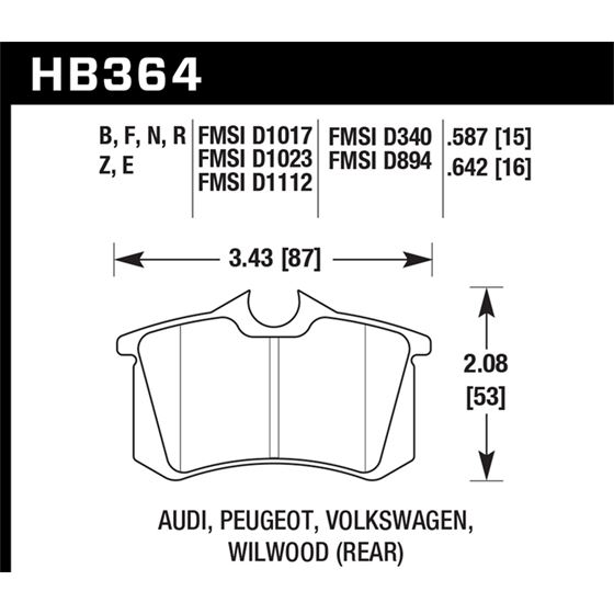 Hawk Performance HP Plus Brake Pads (HB364N.587)