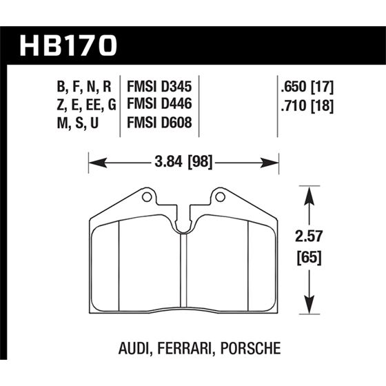 Hawk Performance DTC-60 Brake Pads (HB170G.710)