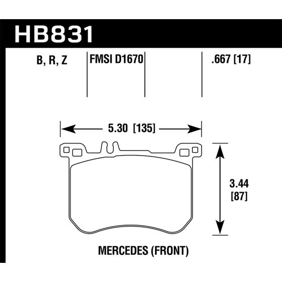 Hawk Performance HPS 5.0 Brake Pads (HB831B.667)