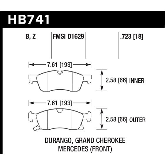 Hawk Performance HPS 5.0 Brake Pads (HB741B.723)