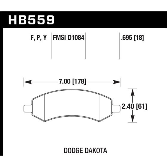 Hawk Performance HPS Brake Pads (HB559F.695)