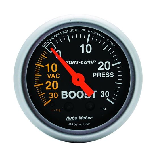 AutoMeter Sport-Comp 52mm 30 PSI Mechanical Boost