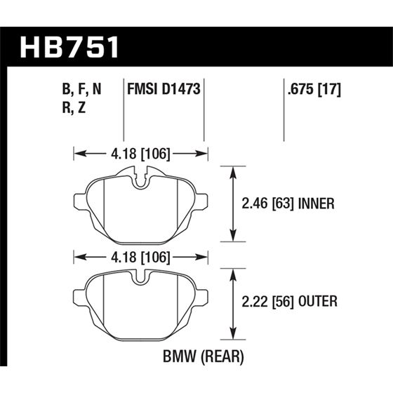 Hawk Performance HPS 5.0 Brake Pads (HB751B.675)