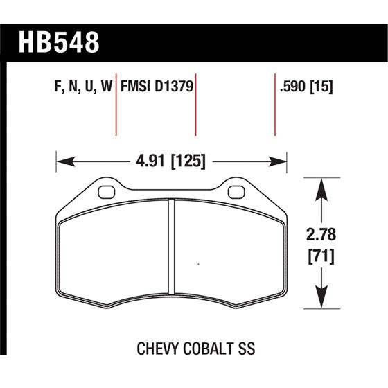 Hawk Performance ER-1 Disc Brake Pad (HB548D.510)