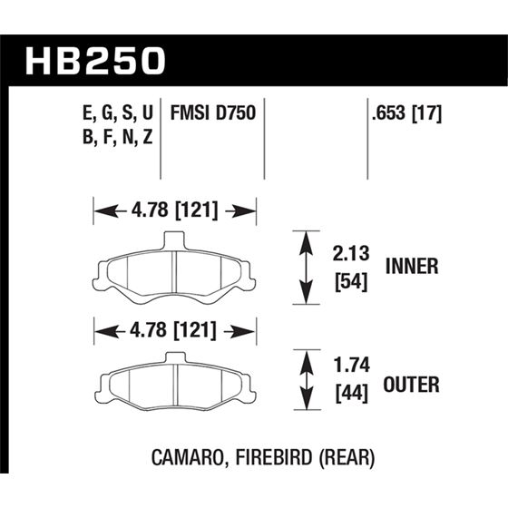 Hawk Performance DTC-70 Brake Pads (HB250U.653)