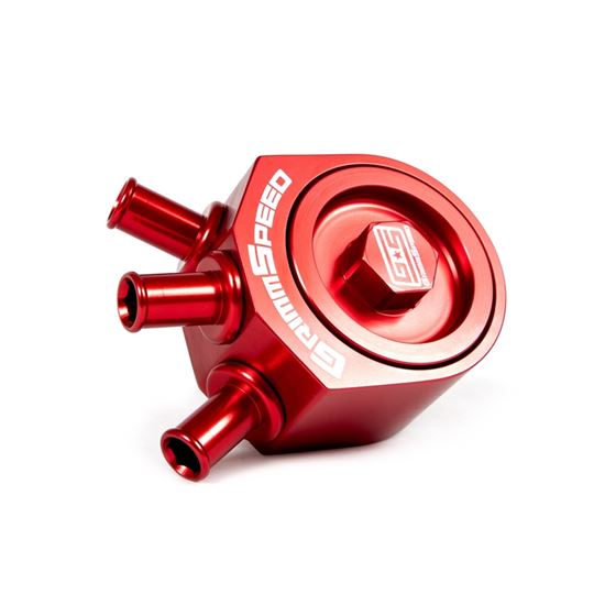 GrimmSpeed Air Oil Separator Red - Subaru Turbo 02