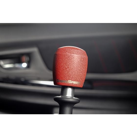 Stubby Shift Knob, Stainless Steel RED (M12x1.25-3