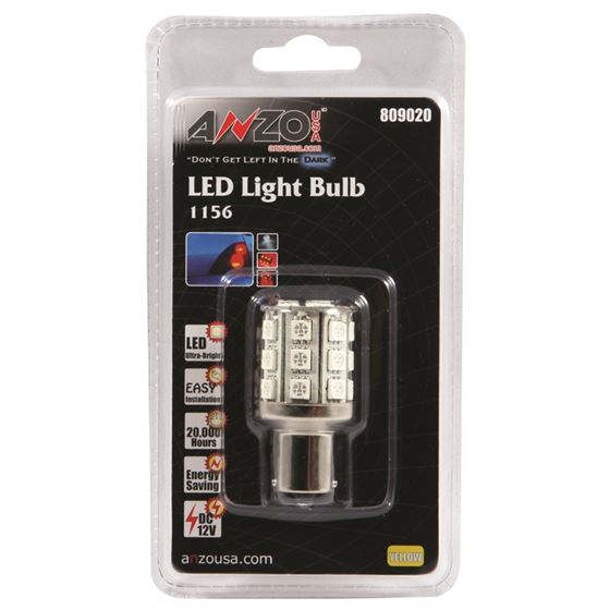ANZO LED Bulbs Universal LED 1156 Amber - 24 LEDs