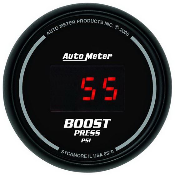 AutoMeter SportComp 52mm Digital 0-60 PSI Boost Ga