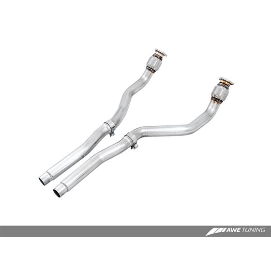 AWE Non-Resonated Downpipes for Audi 3.0T (3220-11