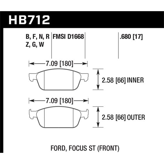 Hawk Performance Performance Ceramic Brake Pads (H