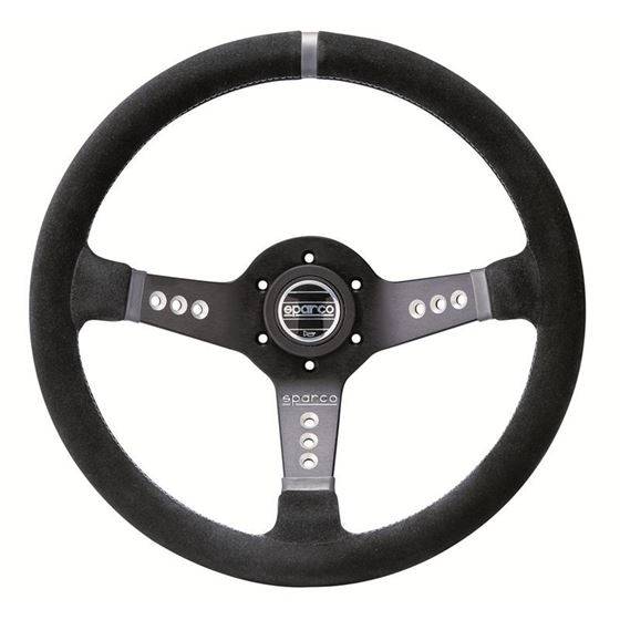 Sparco L777 Piuma Racing Steering Wheel, Black Sue