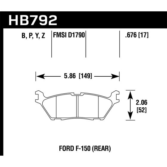 Hawk Performance Super Duty Brake Pads (HB792P.676