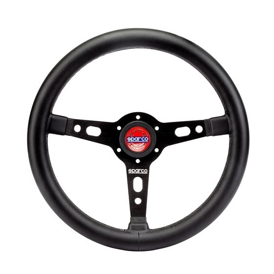 Sparco Targa 350 Racing Steering Wheel, Black Leat