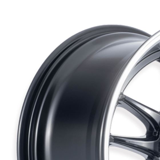 F1R F102 18x8.5 - Gloss Black/ Polish Lip Wheel-3
