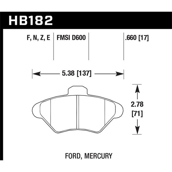 Hawk Performance HP Plus Brake Pads (HB182N.660)