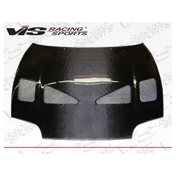 VIS Racing Techno R Style Black Carbon Fiber Hood