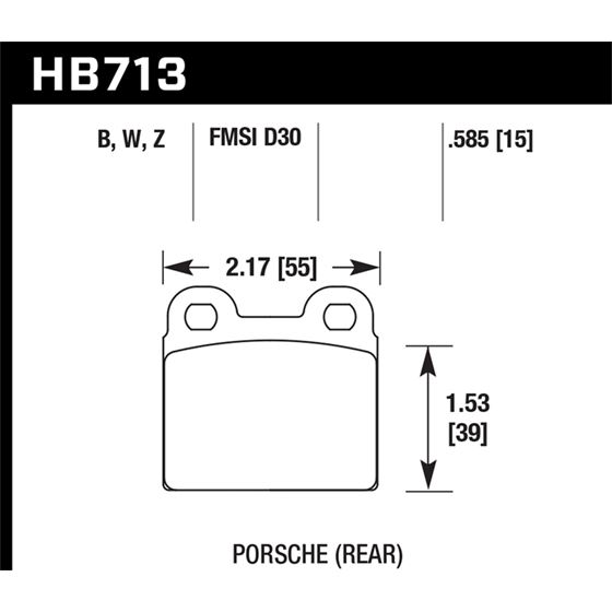 Hawk Performance DTC-30 Brake Pads (HB713W.585)