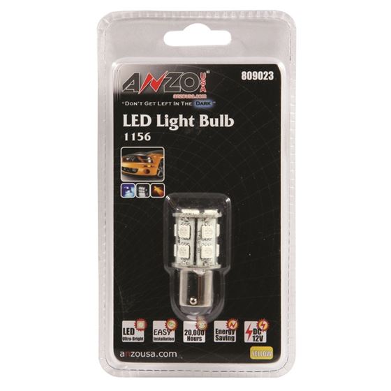 ANZO LED Bulbs Universal LED 1156 Amber - 13 LEDs