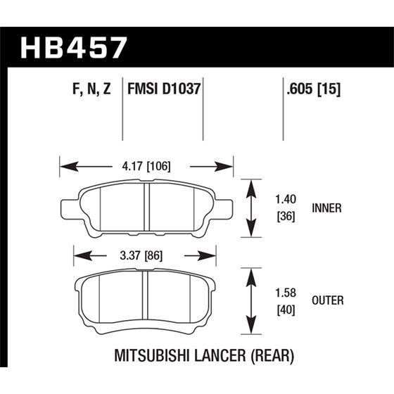 Hawk Performance HPS Brake Pads (HB457F.605)