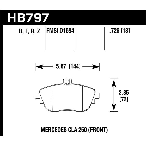 Hawk Performance HPS Brake Pads (HB797F.725)